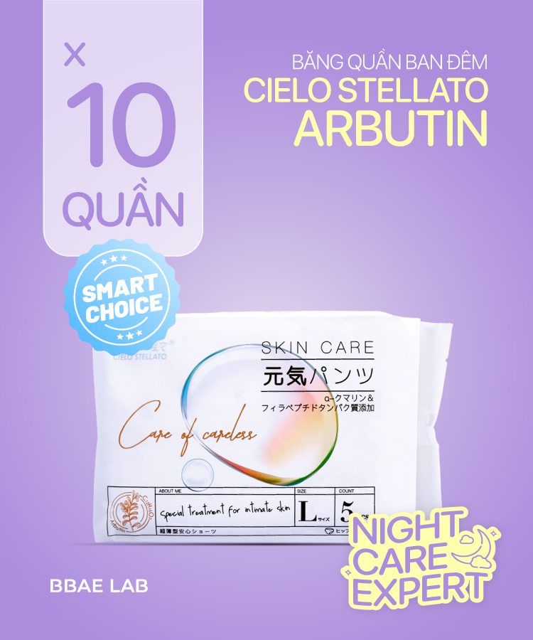 Combo 10 băng quần ban đêm
Cielo Stellato Arbutin