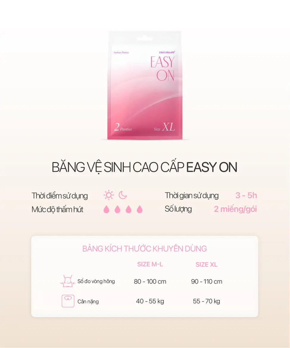 Băng vệ sinh cao cấp Easy On - Ảnh 2